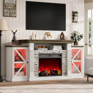 Electric Fireplace TV Stand, 70"