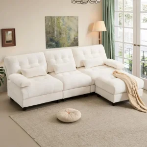 Sectional Couch with 1 Ottoman