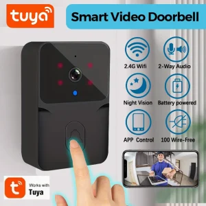 Wireless smart video doorbell,