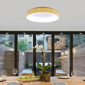 Wood Grain Ceiling Light, Modern LED