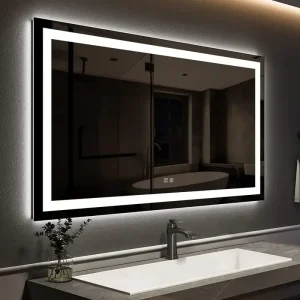Silver 48 x 36 Inches LED Bathroom Mirror