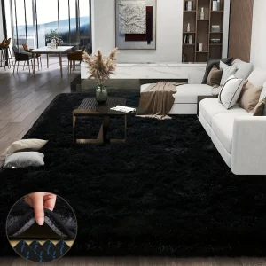 Large plush area rug,
